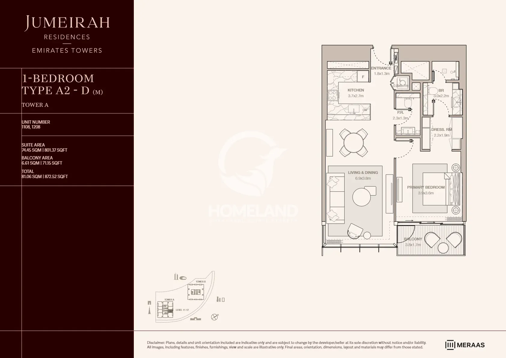 1 BR Type A2-D